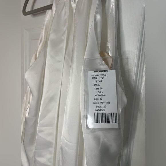 Untamed Petals Dalia Wedding Party Dress with Feathered Bottom - Picture 9 of 14